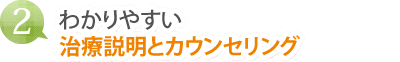（２）わかりやすい治療説明とカウンセリング